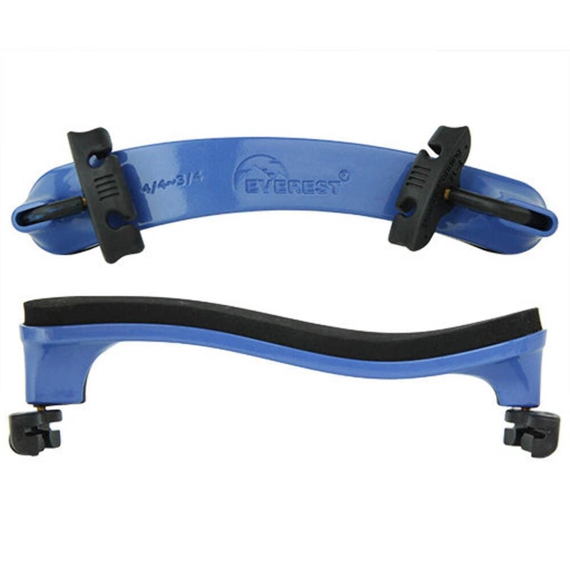 Everest ECS-4BLU Violin Shoulder Rest Collapsible, 3/4-4/4 size in Blue Finish - Image 1